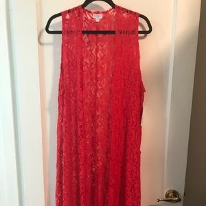 LuLaRoe Red Lace Joy XL BNWT